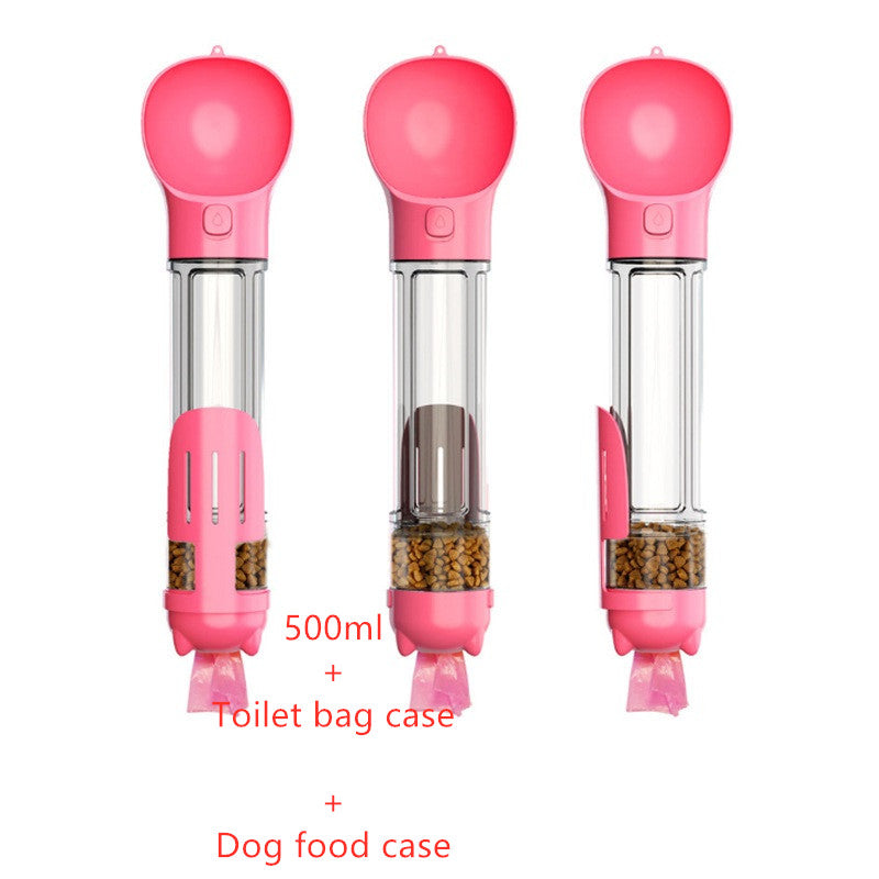 Tragbare  3 in 1 Hund Wasserflasche